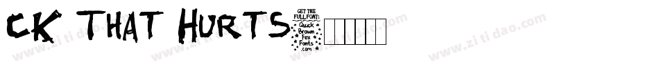 CK That Hurts字体转换